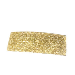 Hair Barrettes Clip Hook Large Gold Tone Sparkles
